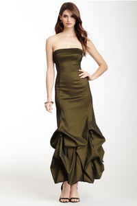 Tafetta Glamour Balloon Dress - Dark Olive