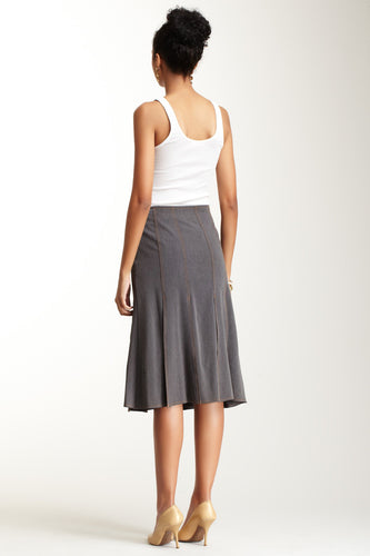 Box Pleated Skirt - Heather Grey