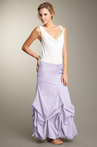 Stretch Poplin Balloon Skirt - Lavender