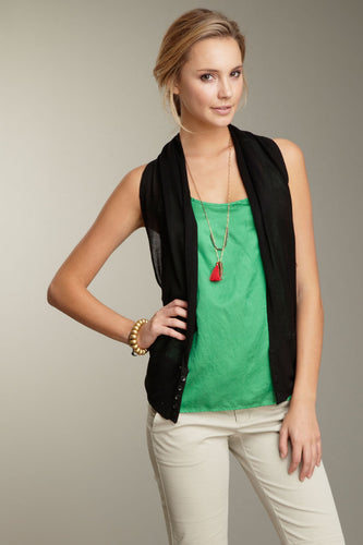 Ultra Soft Knit Wrap Top - Black
